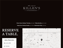 Tablet Screenshot of killenssteakhouse.com